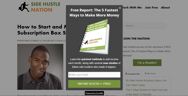 sumome popup example