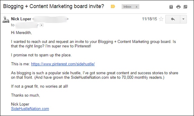 board invite email template