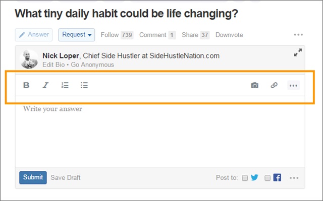 quora format answers