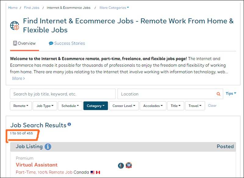work from home jobs at flexjobs