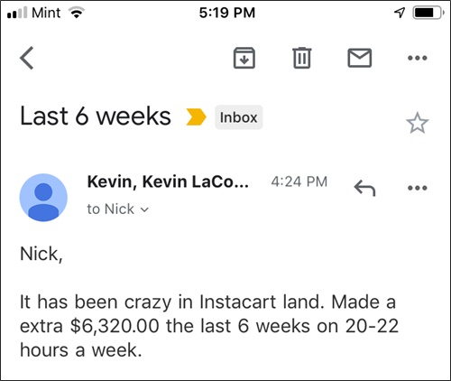 instacart driver earnings