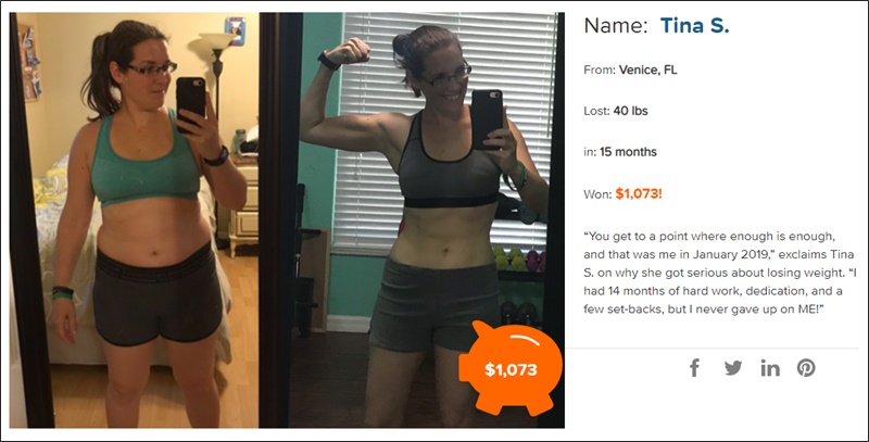 healthywage winner - tina
