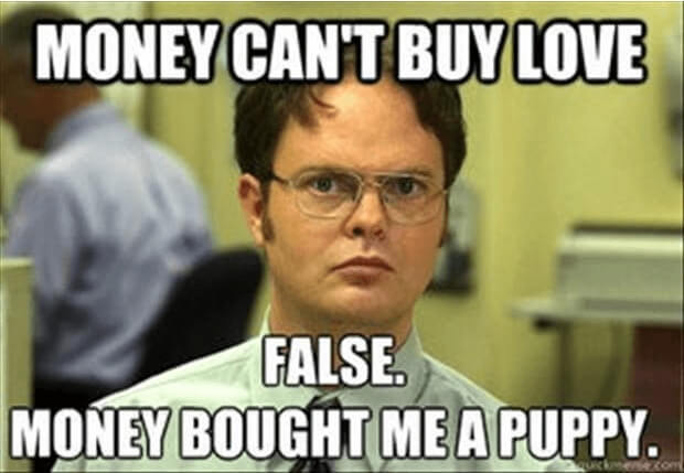 money can't buy love - false