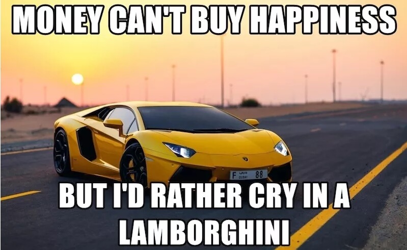 crying in a lambo meme