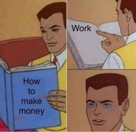 how to make money textbook meme