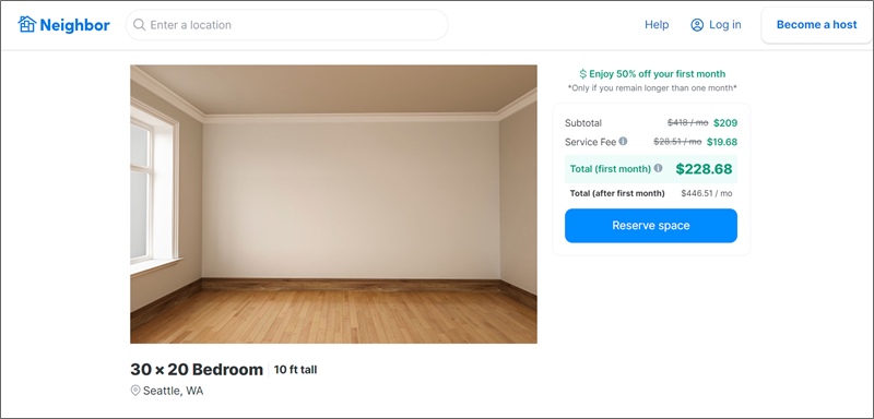 neighbor listing and fees