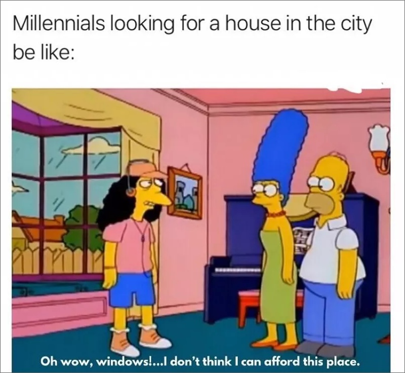 millennials can't afford house meme