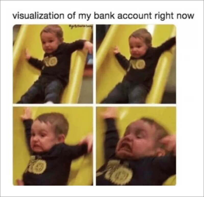 bank account visualization slide