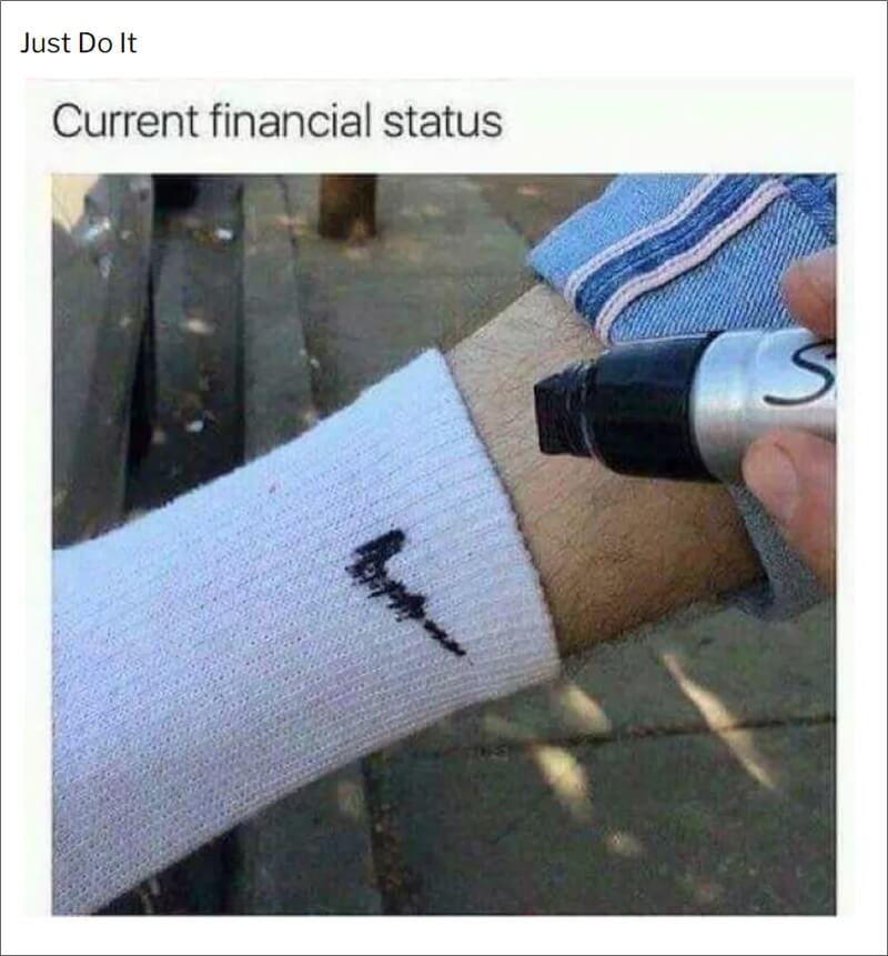 financial status meme