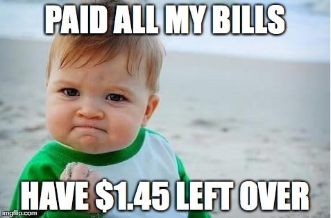 paid all my bills fist pump kid