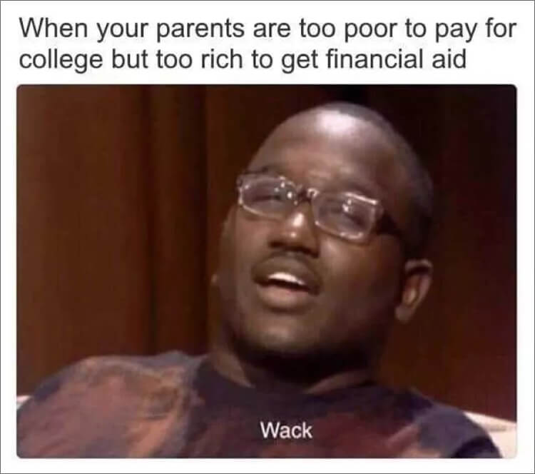 too rich for financial aid