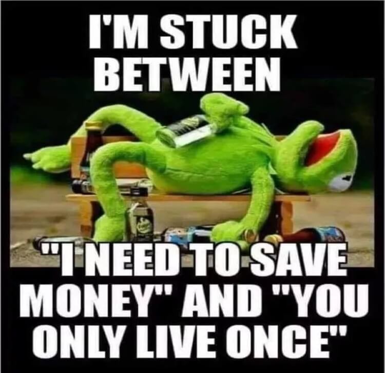 saving money vs yolo meme