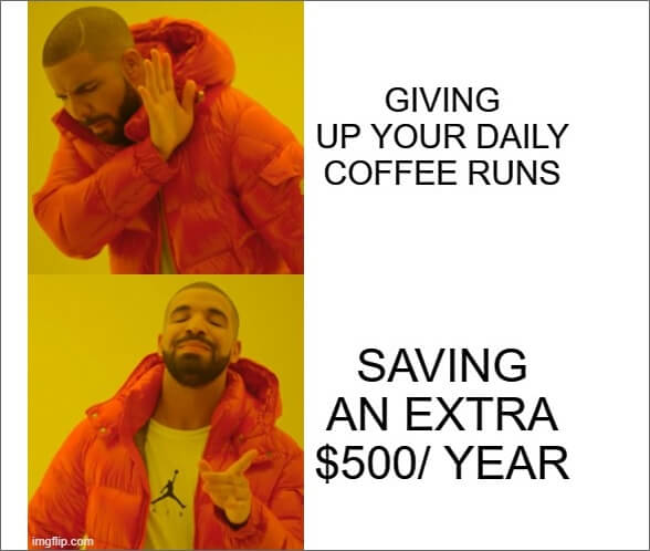 saving money on coffee