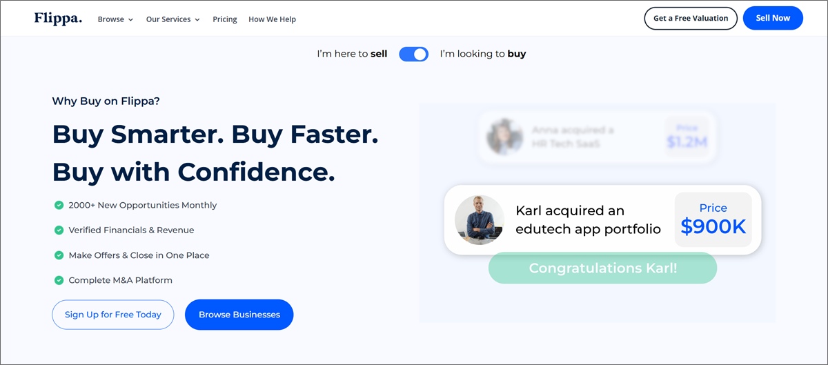 buy an online business on flippa