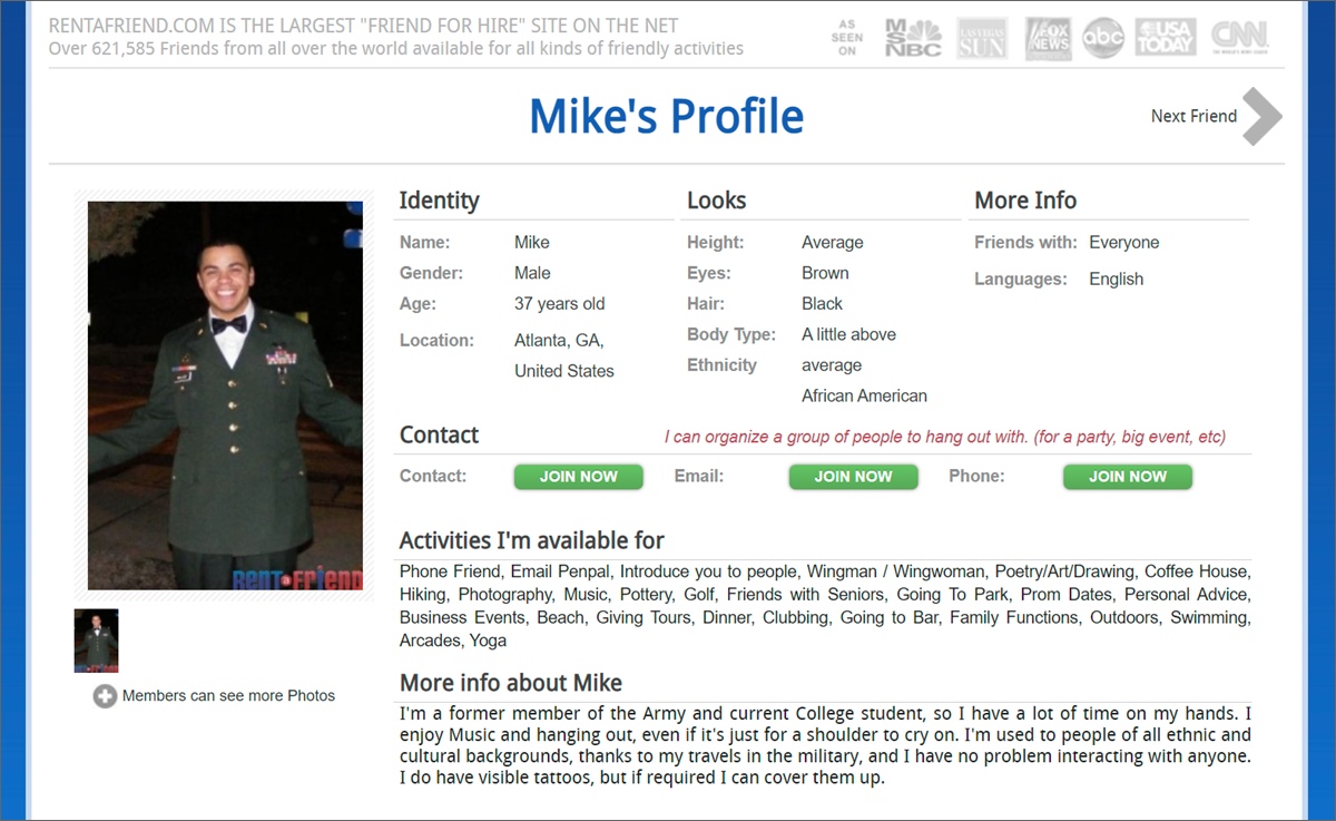 rentafriend profile example