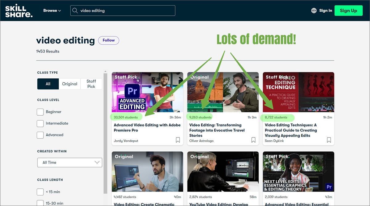 make money teaching video editing on skillshare