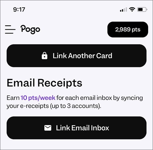 link email with pogo app