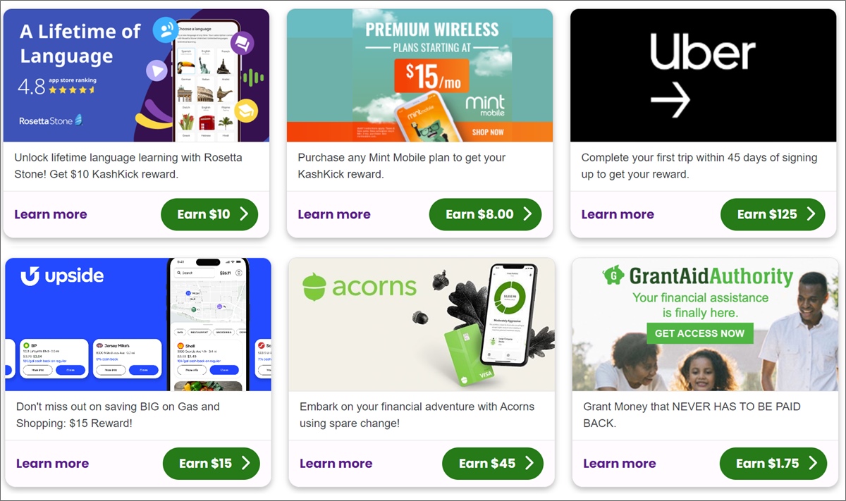 kashkick review - make money from offers
