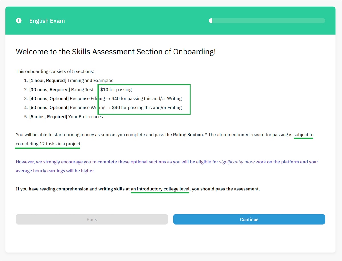 remotasks english exam