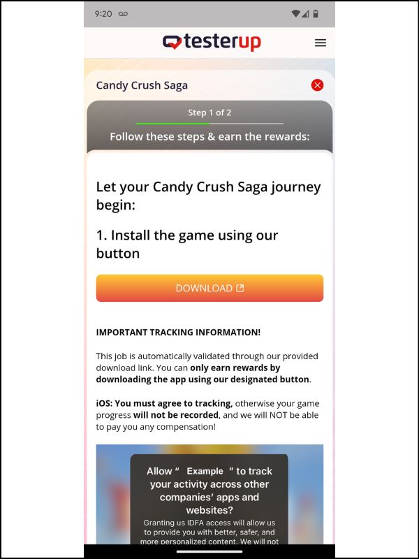 testerup downloading games