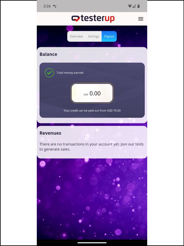 testerup payout