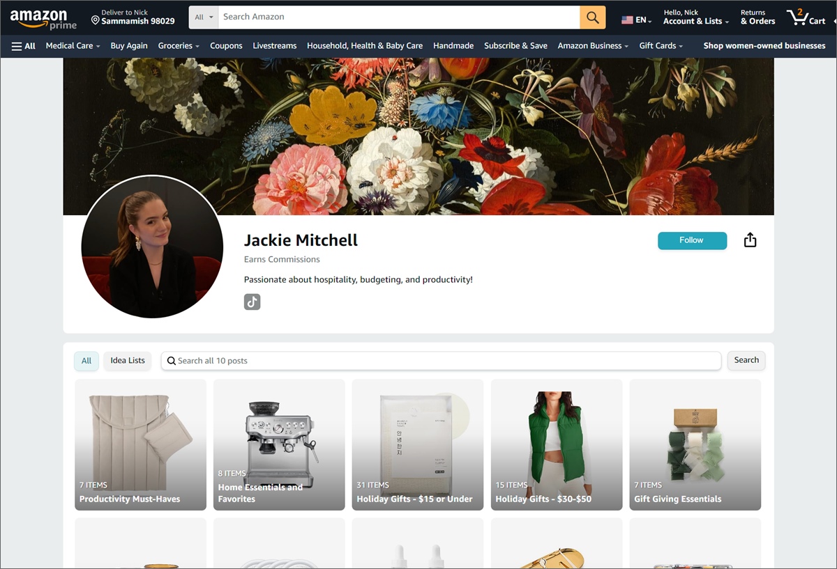 Amazon Storefront example