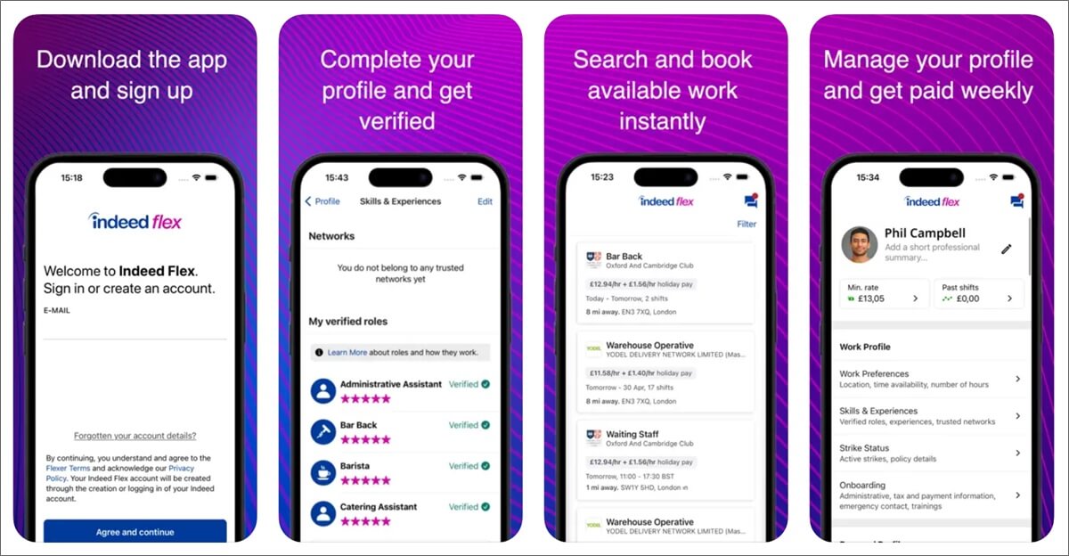 indeed flex app