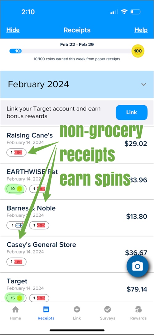 scanning receipts with receipt hog