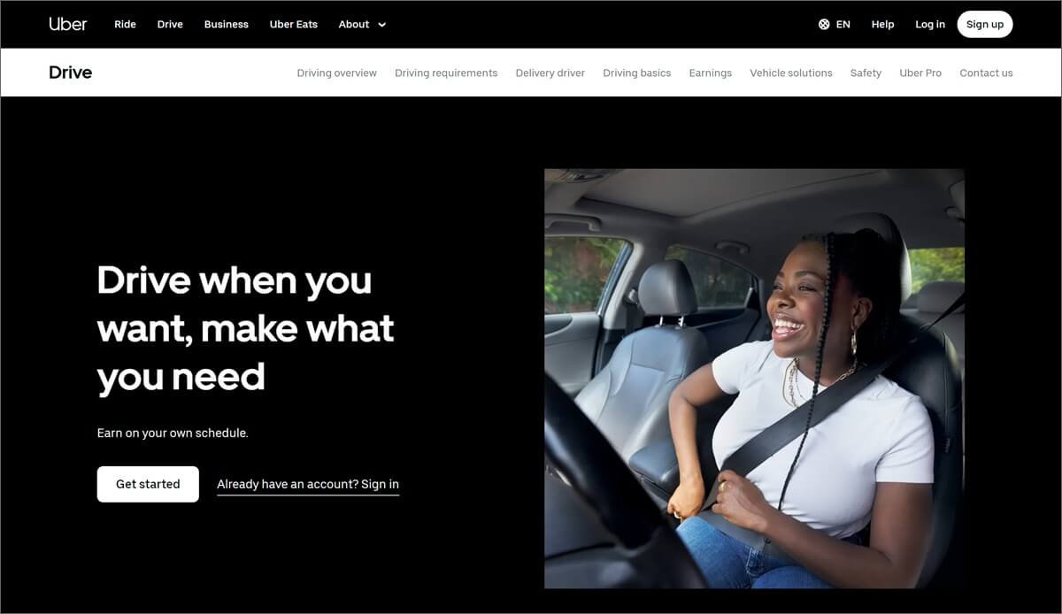 uber driving app