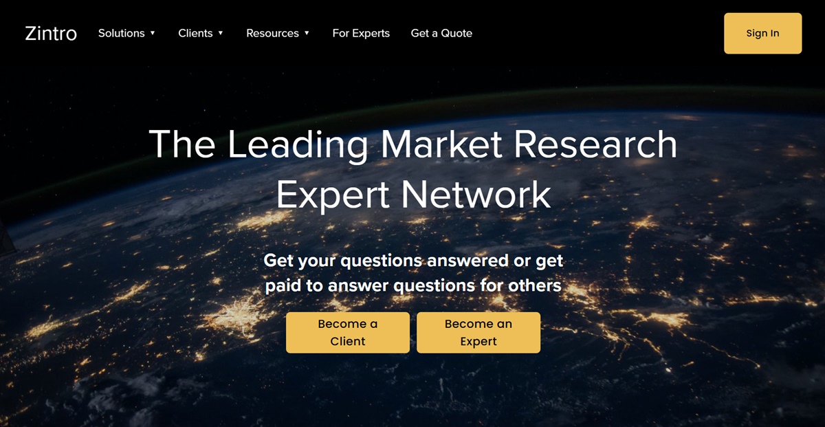 zintro homepage