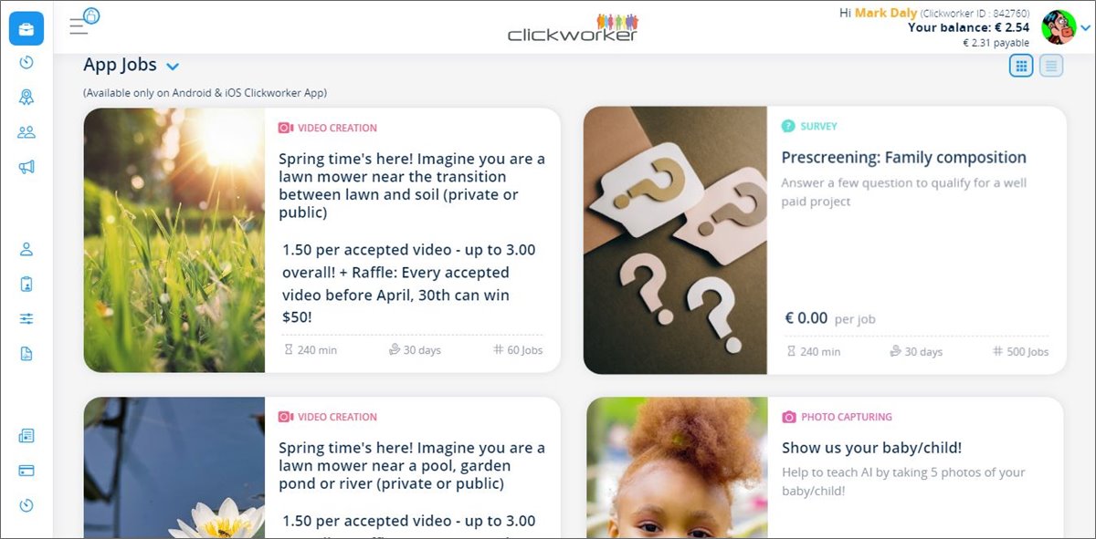 App Jobs on Clickworker