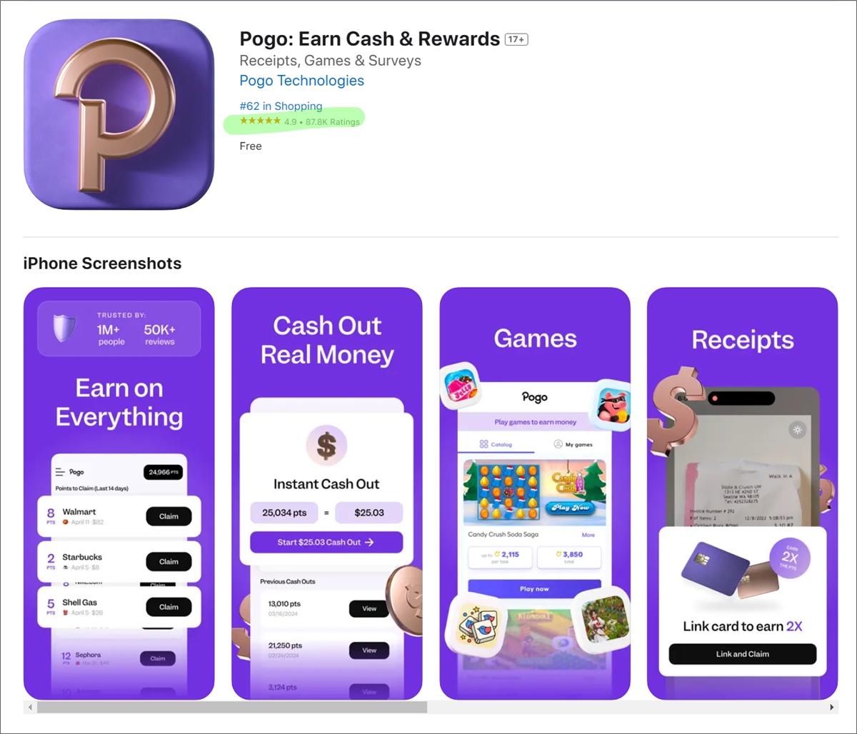 pogo app store summary