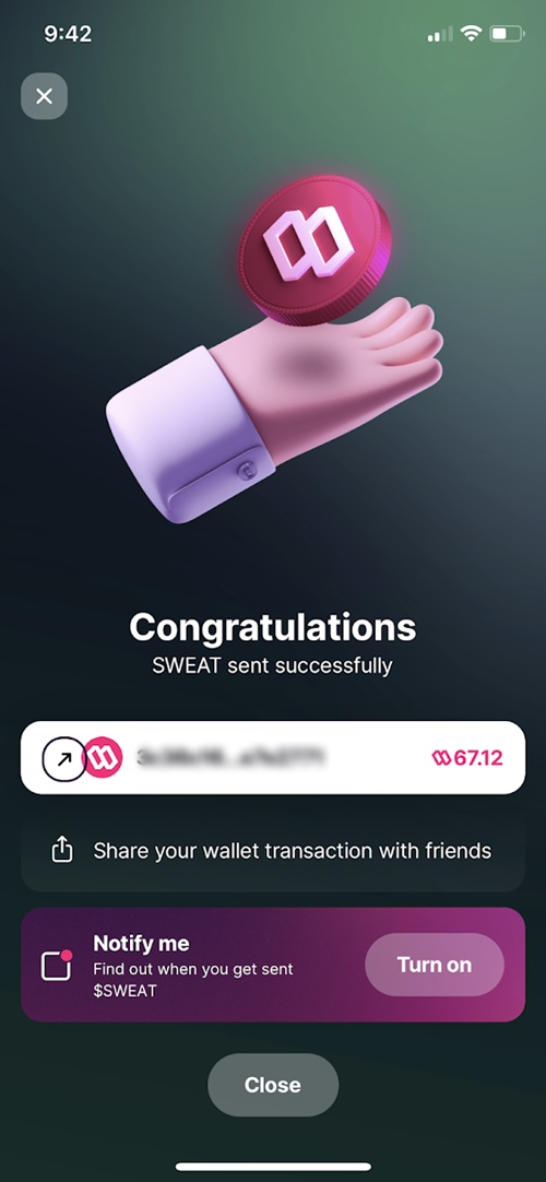 sweat transfer complete