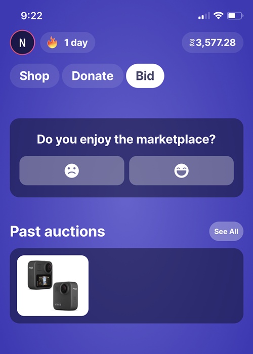 sweatcoin bid