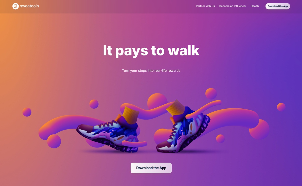 sweatcoin homepage