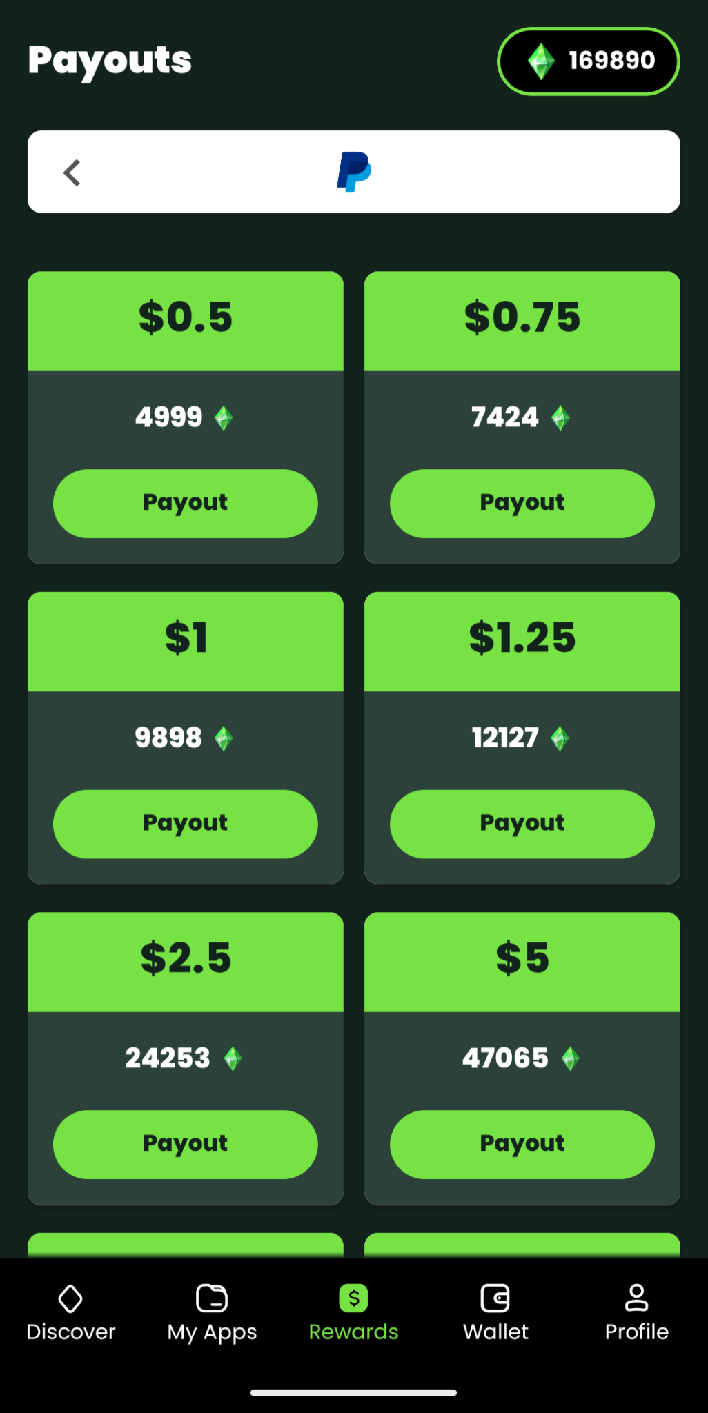 cash giraffe payout examples with paypal