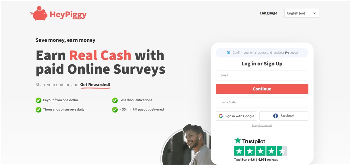 heypiggy - a survey website