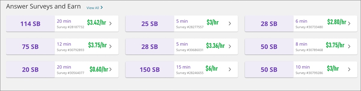how much can you earn from swagbucks surveys