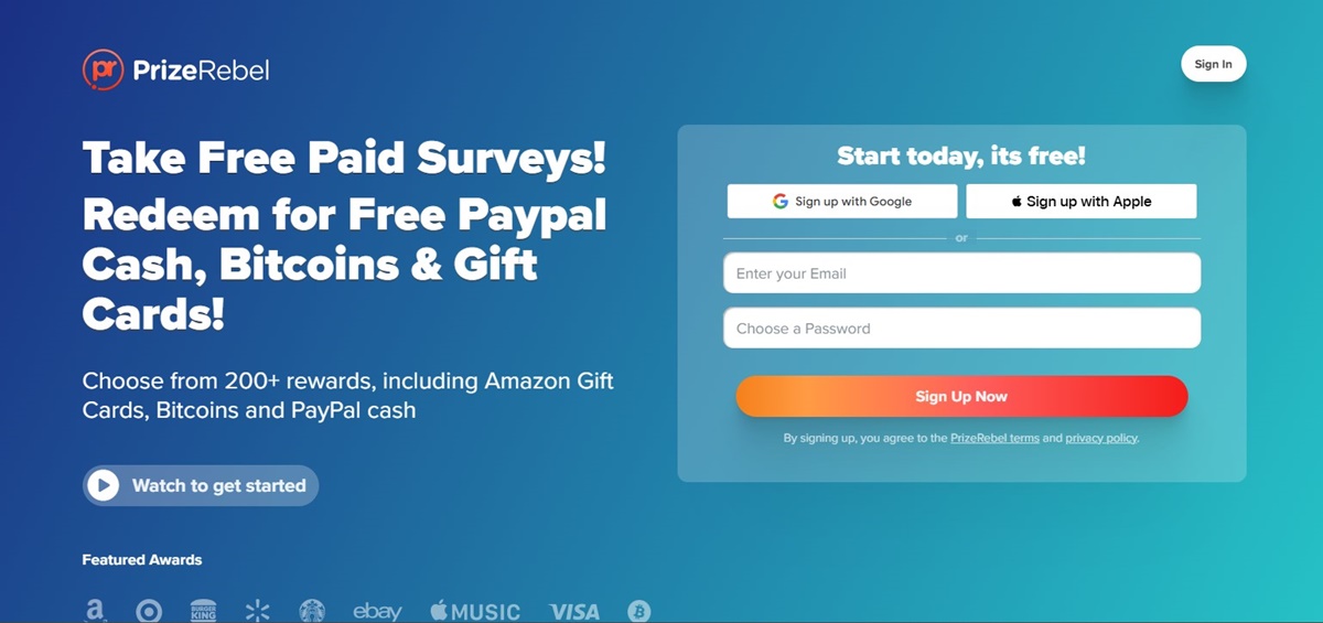 prize rebel is one of the most popular survey sites