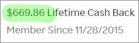 rakuten lifetime cash back