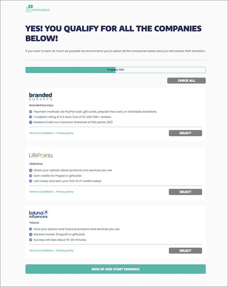 surveyworld recommendations