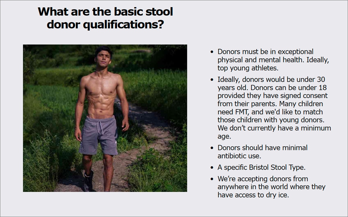 stool donor qualifications